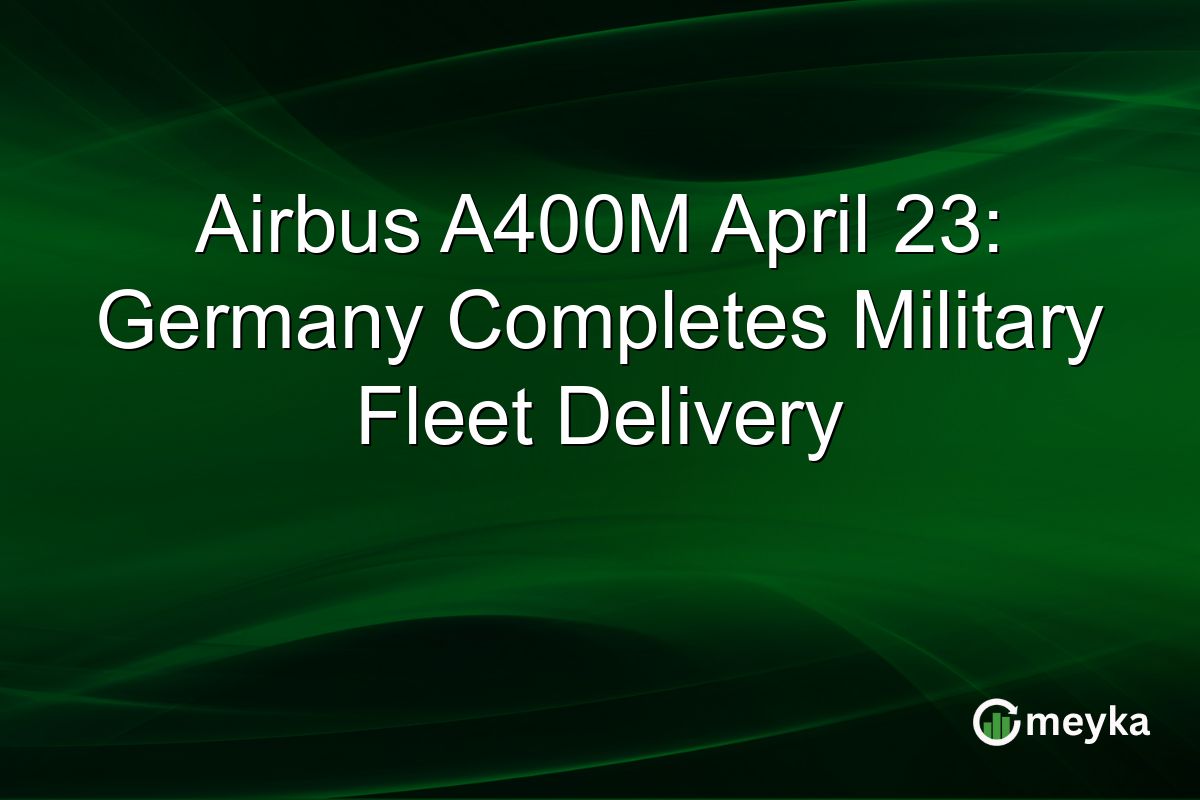 Airbus A400M April 23: Germany Completes Military Fleet Delivery