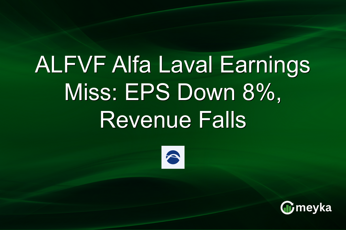ALFVF Alfa Laval Earnings Miss: EPS Down 8%, Revenue Falls