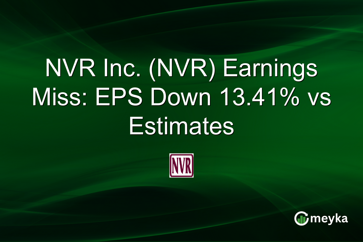 NVR Inc. (NVR) Earnings Miss: EPS Down 13.41% vs Estimates
