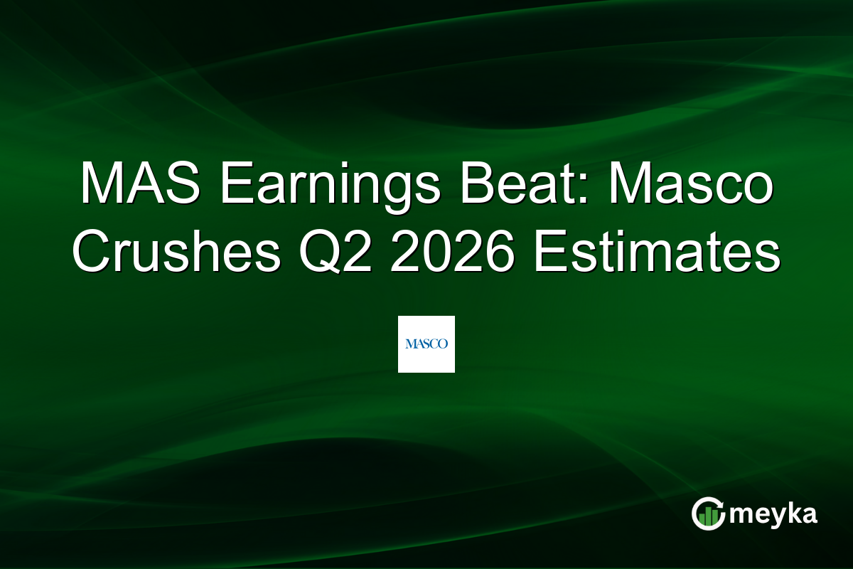 MAS Earnings Beat: Masco Crushes Q2 2026 Estimates