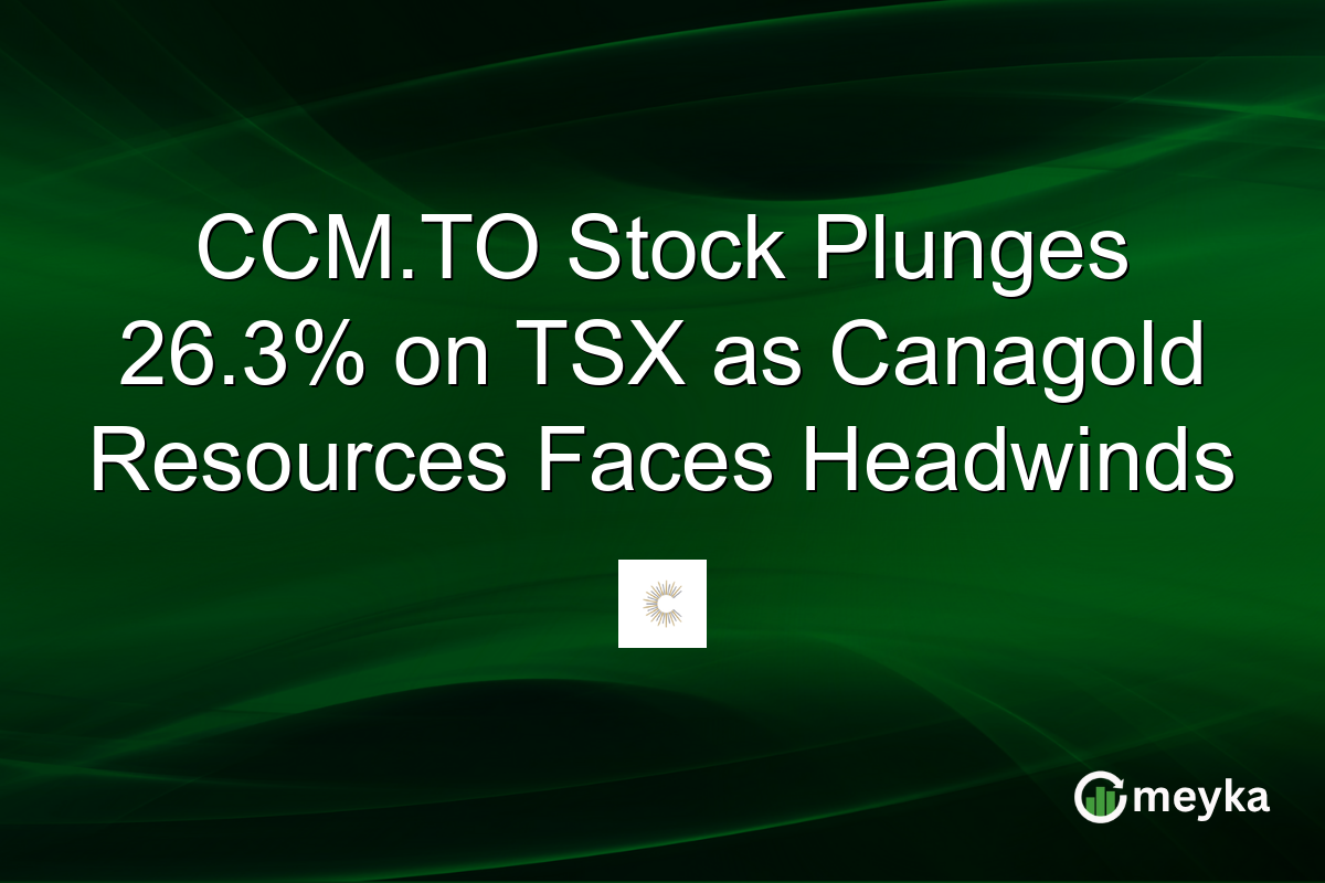CCM.TO Stock Plunges 26.3% on TSX as Canagold Resources Faces Headwinds
