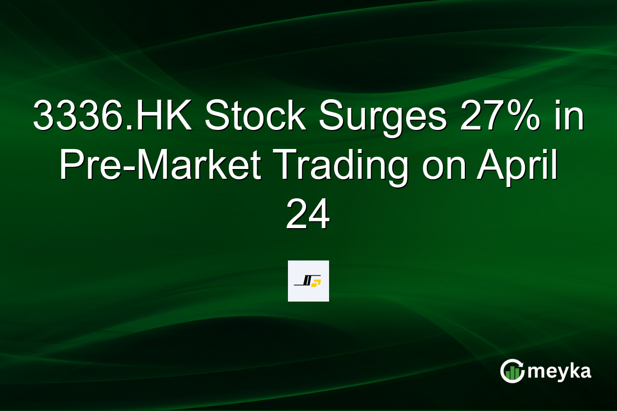 3336.HK Stock Surges 27% in Pre-Market Trading on April 24