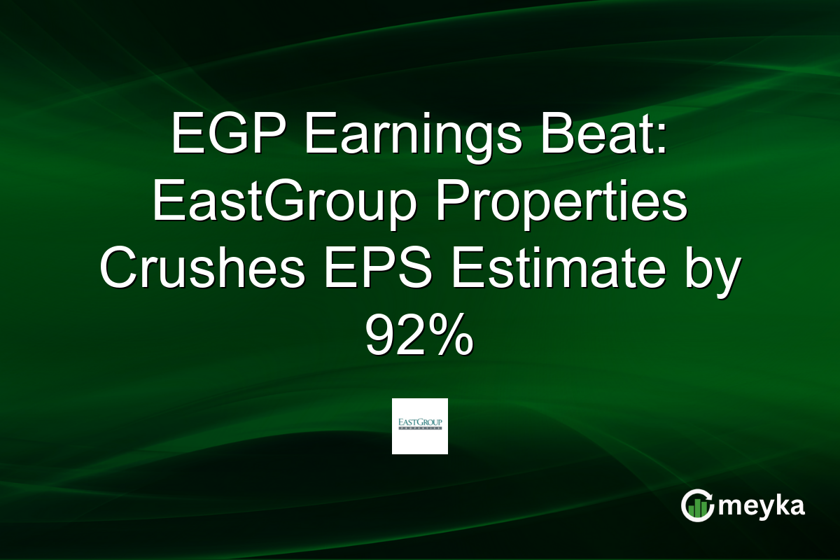 EGP Earnings Beat: EastGroup Properties Crushes EPS Estimate by 92%