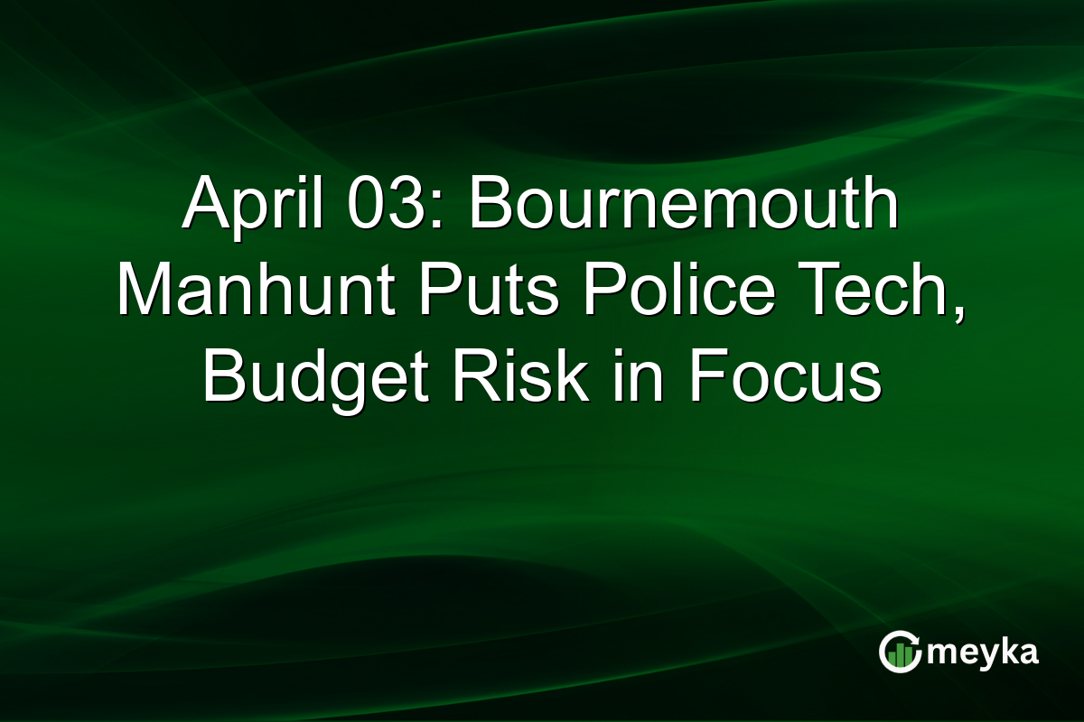 April 03: Bournemouth Manhunt Puts Police Tech, Budget Risk in Focus