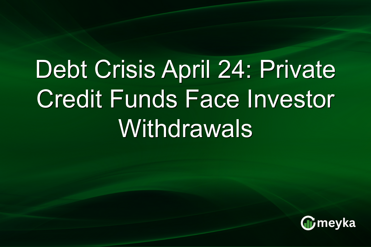 Debt Crisis April 24: Private Credit Funds Face Investor Withdrawals