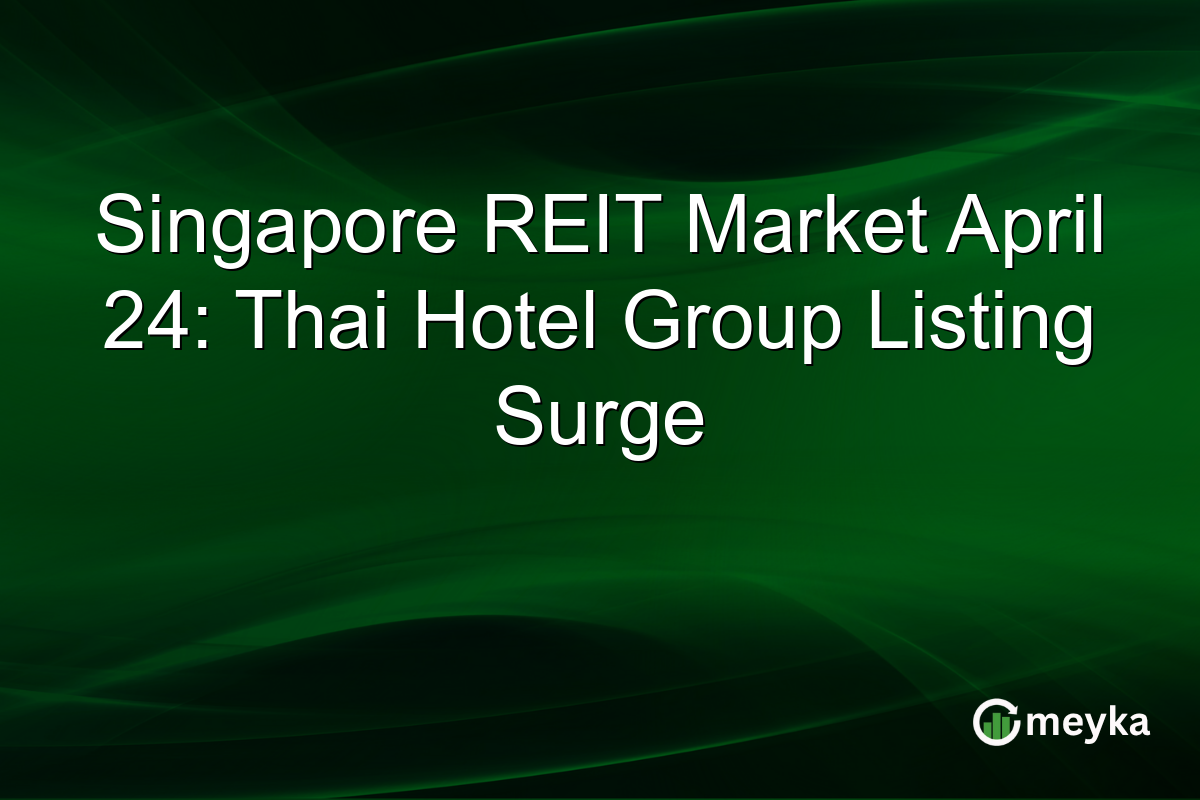 Singapore REIT Market April 24: Thai Hotel Group Listing Surge