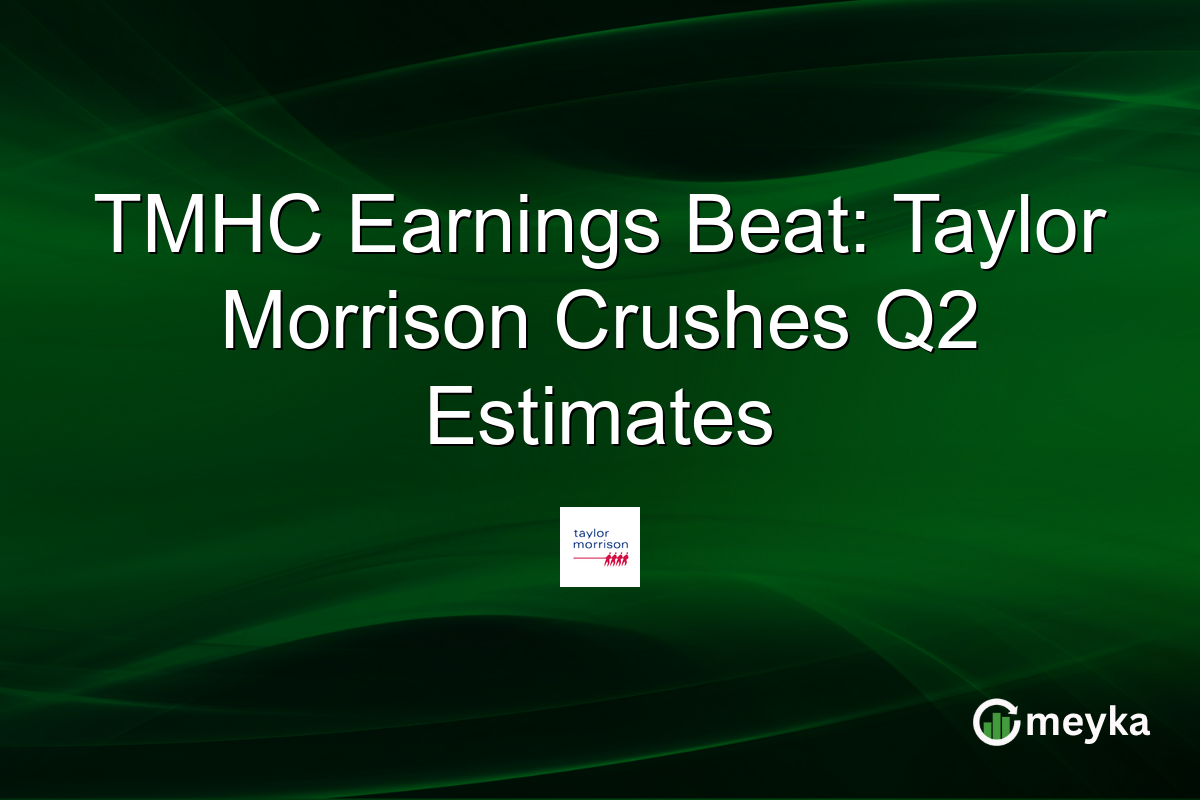 TMHC Earnings Beat: Taylor Morrison Crushes Q2 Estimates
