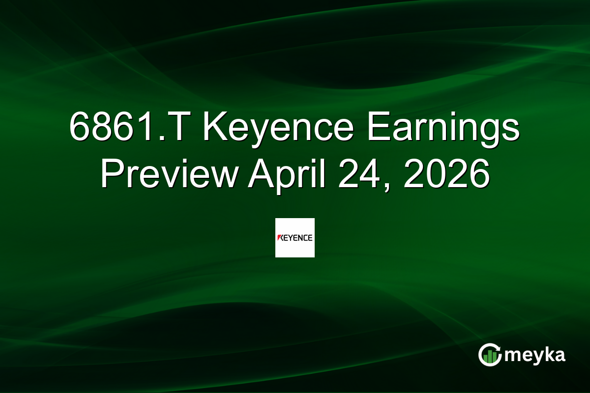 6861.T Keyence Earnings Preview April 24, 2026