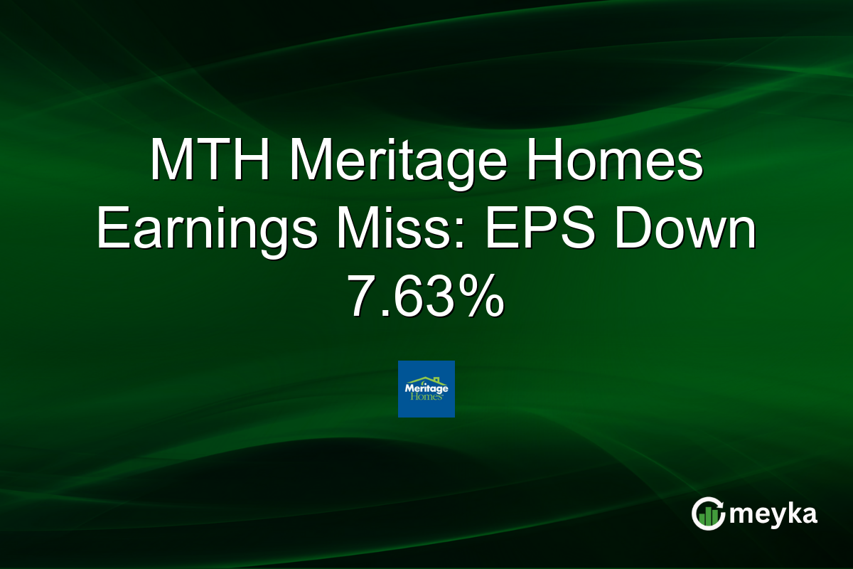 MTH Meritage Homes Earnings Miss: EPS Down 7.63%