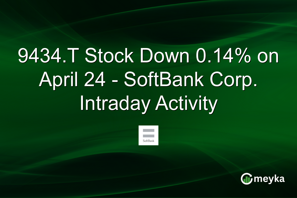 9434.T Stock Down 0.14% on April 24 – SoftBank Corp. Intraday Activity