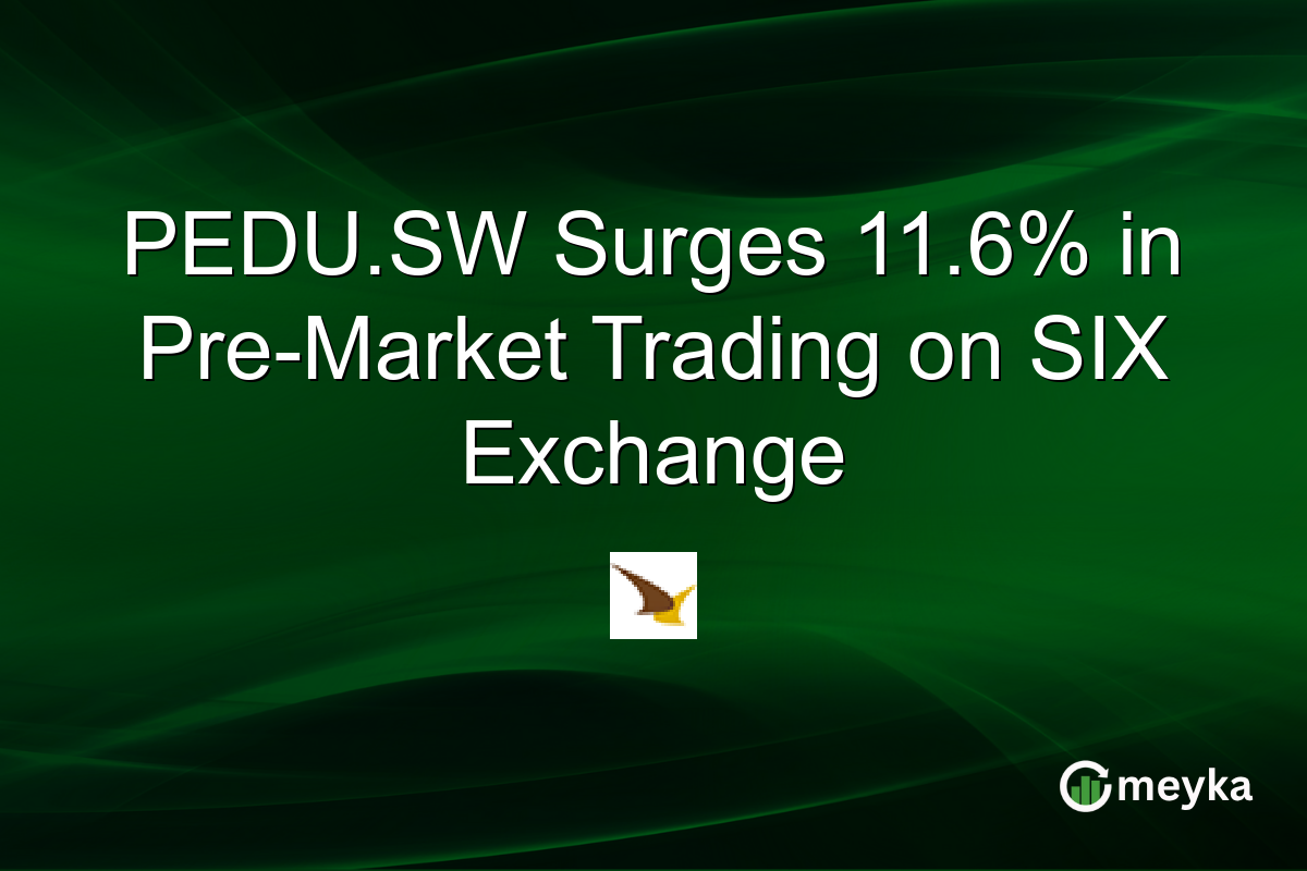 PEDU.SW Surges 11.6% in Pre-Market Trading on SIX Exchange