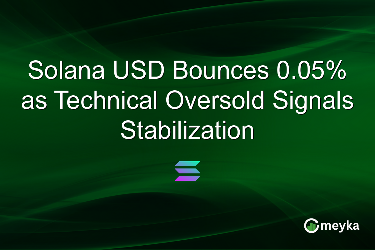 Solana USD Bounces 0.05% as Technical Oversold Signals Stabilization