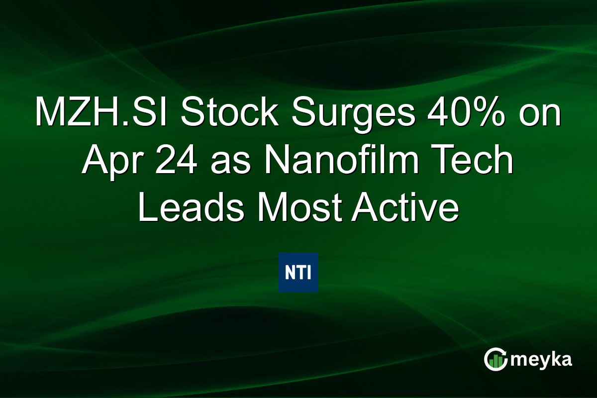MZH.SI Stock Surges 40% on Apr 24 as Nanofilm Tech Leads Most Active