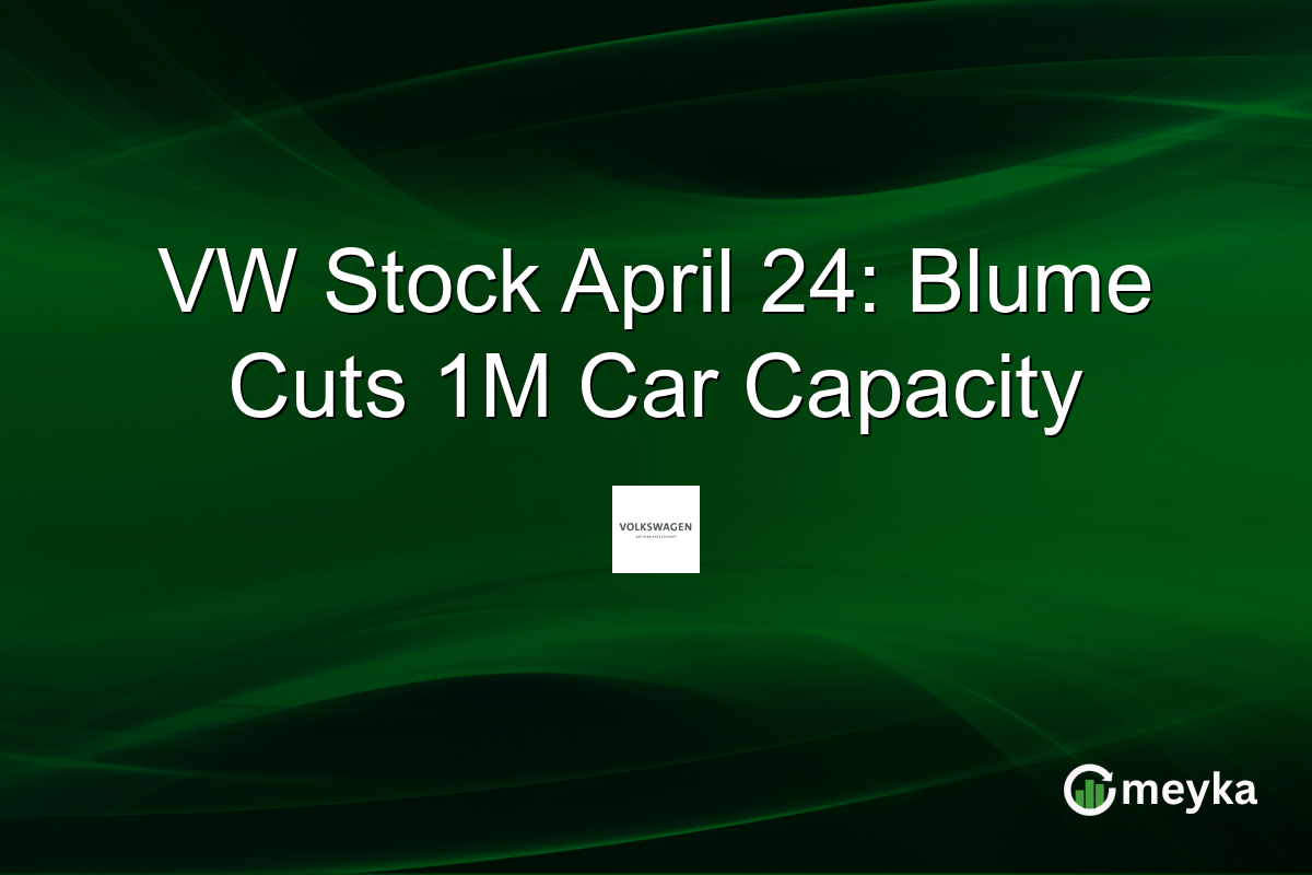 VW Stock April 24: Blume Cuts 1M Car Capacity
