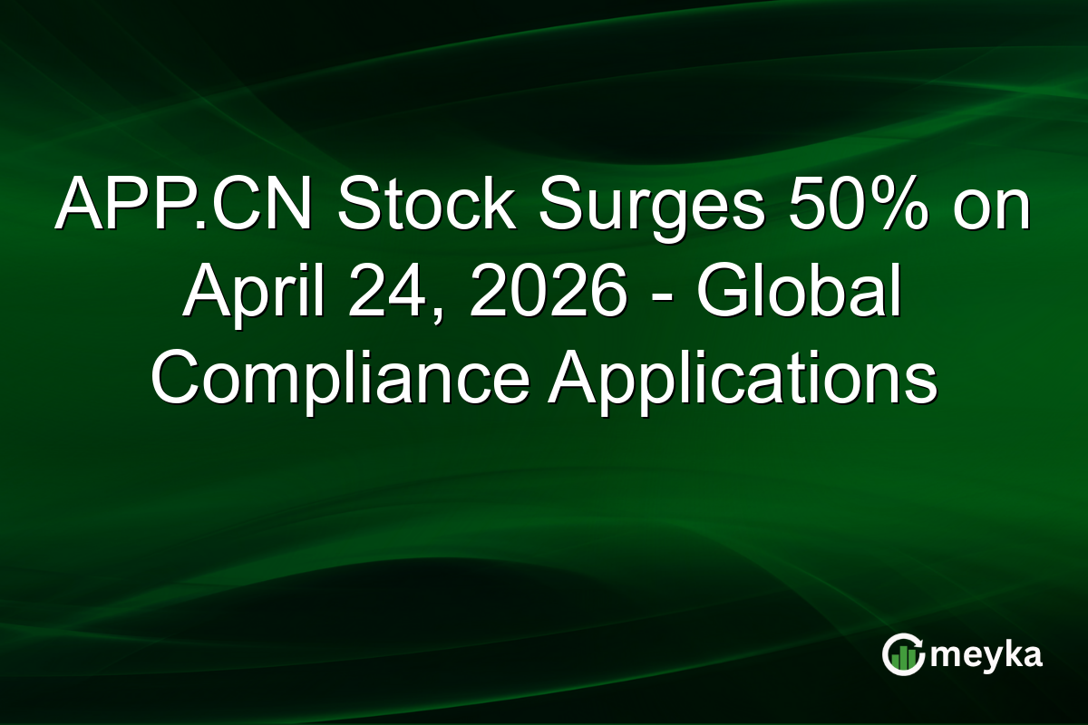 APP.CN Stock Surges 50% on April 24, 2026 – Global Compliance Applications