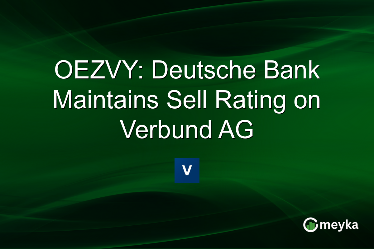 OEZVY: Deutsche Bank Maintains Sell Rating on Verbund AG