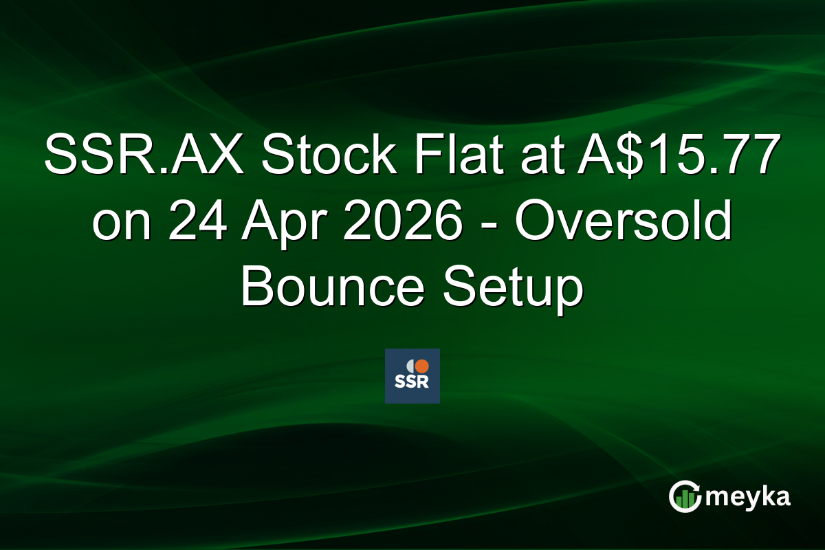 SSR.AX Stock Flat at A$15.77 on 24 Apr 2026 – Oversold Bounce Setup