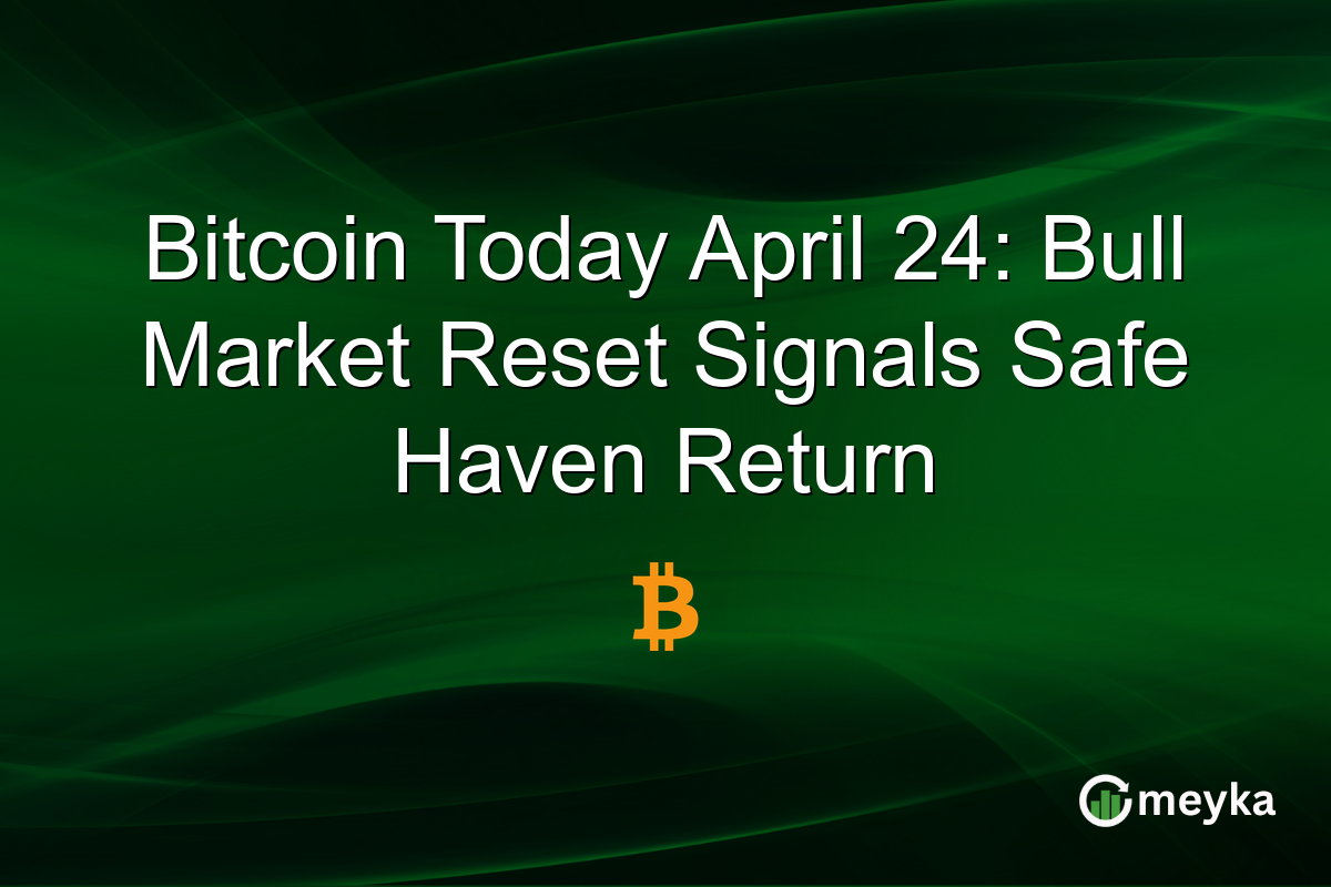 Bitcoin Today April 24: Bull Market Reset Signals Safe Haven Return