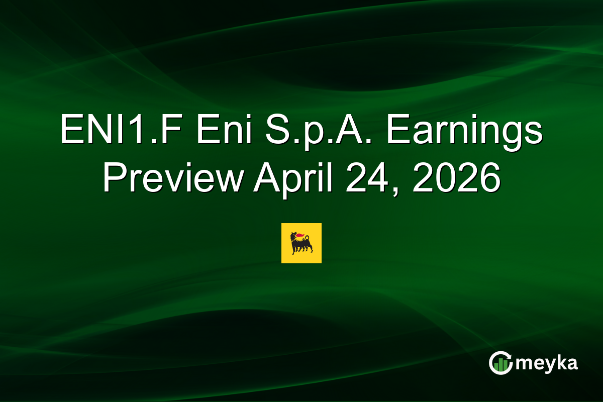 ENI1.F Eni S.p.A. Earnings Preview April 24, 2026