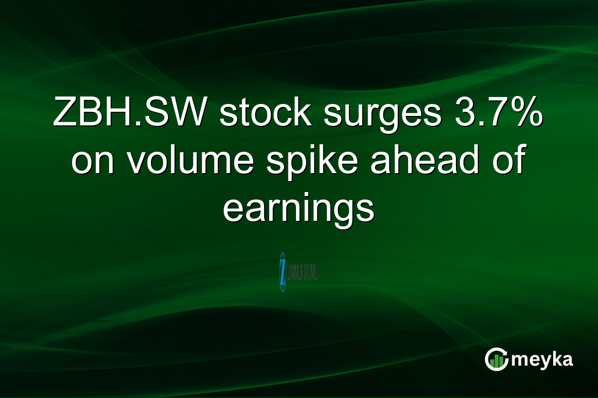 ZBH.SW stock surges 3.7% on volume spike ahead of earnings