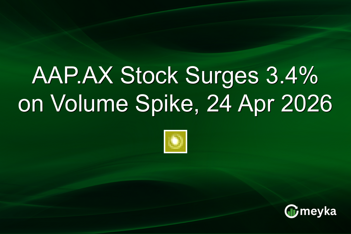AAP.AX Stock Surges 3.4% on Volume Spike, 24 Apr 2026