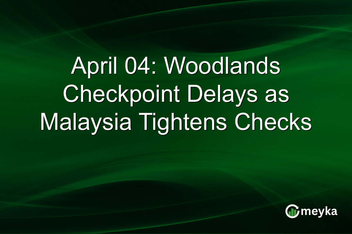 April 04: Woodlands Checkpoint Delays as Malaysia Tightens Checks