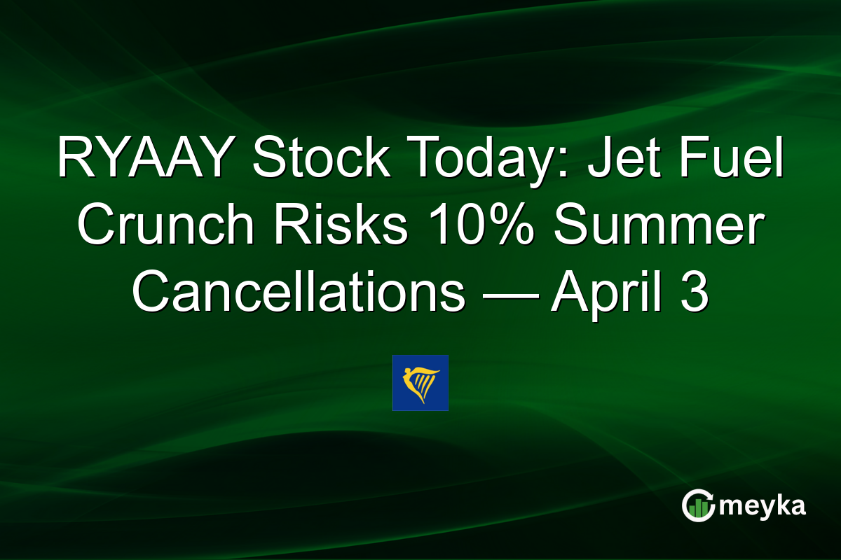 RYAAY Stock Today: Jet Fuel Crunch Risks 10% Summer Cancellations — April 3