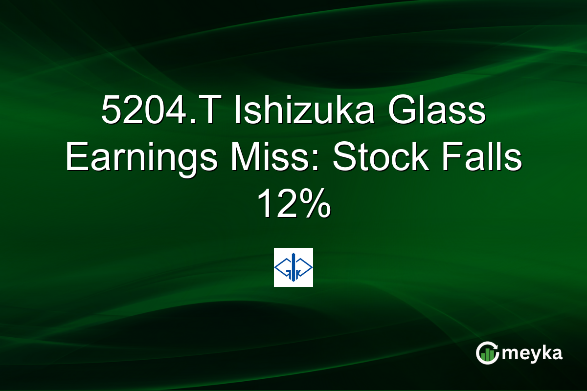 5204.T Ishizuka Glass Earnings Miss: Stock Falls 12%