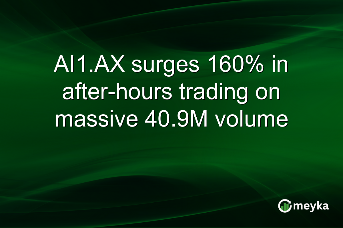 AI1.AX surges 160% in after-hours trading on massive 40.9M volume