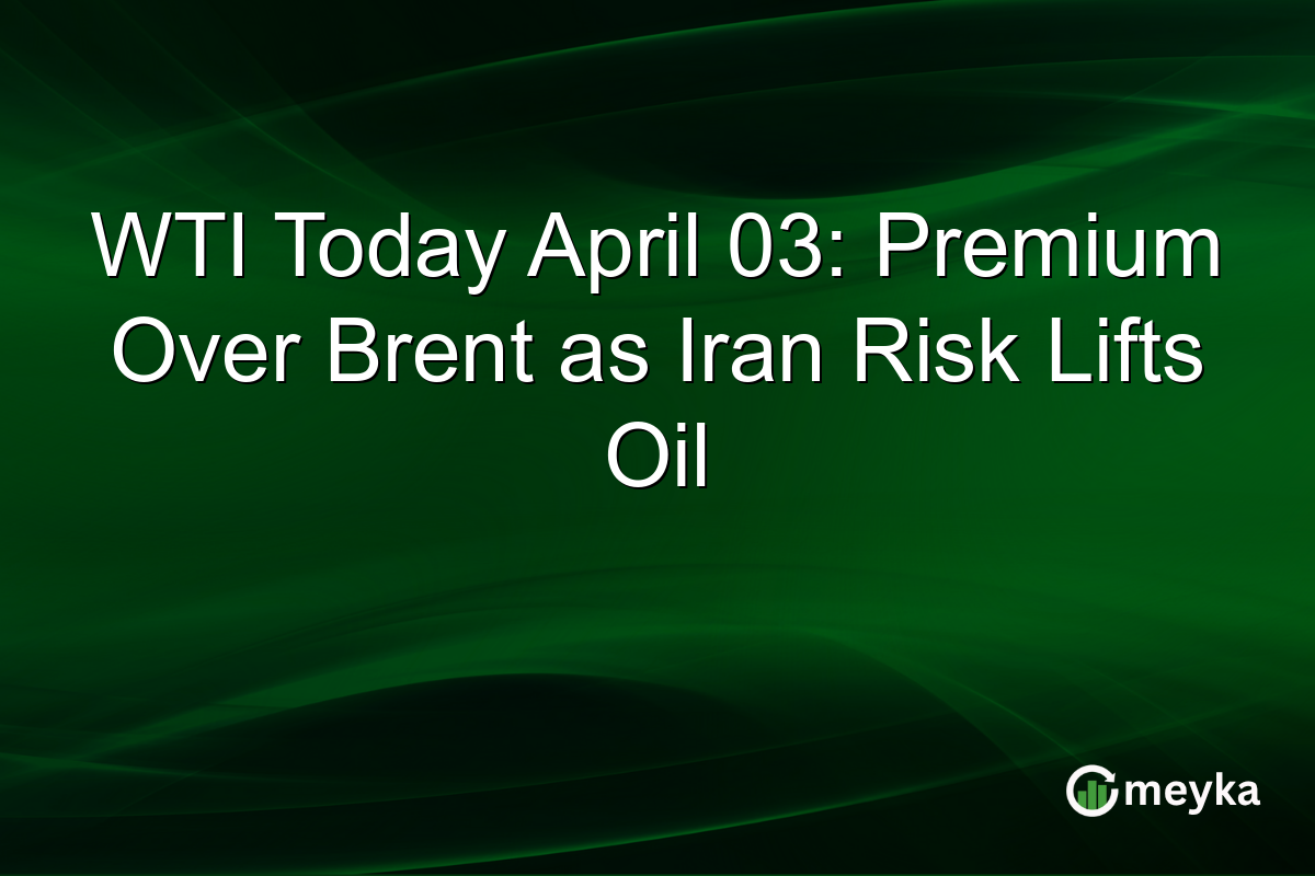 WTI Today April 03: Premium Over Brent as Iran Risk Lifts Oil