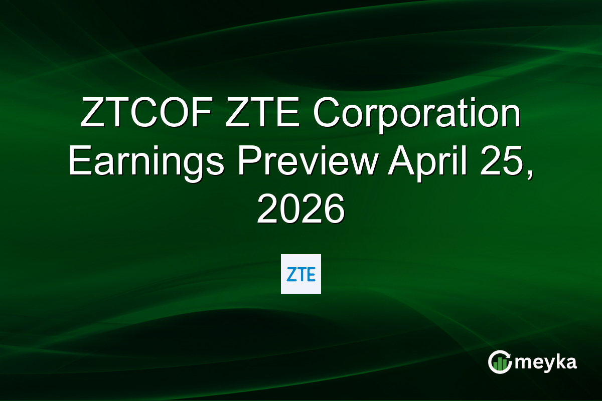 ZTCOF ZTE Corporation Earnings Preview April 25, 2026