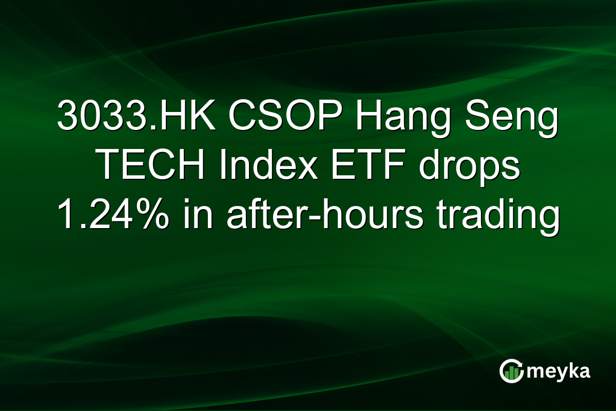 3033.HK CSOP Hang Seng TECH Index ETF drops 1.24% in after-hours trading