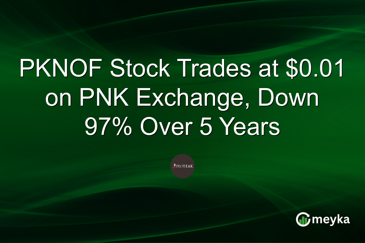 PKNOF Stock Trades at $0.01 on PNK Exchange, Down 97% Over 5 Years