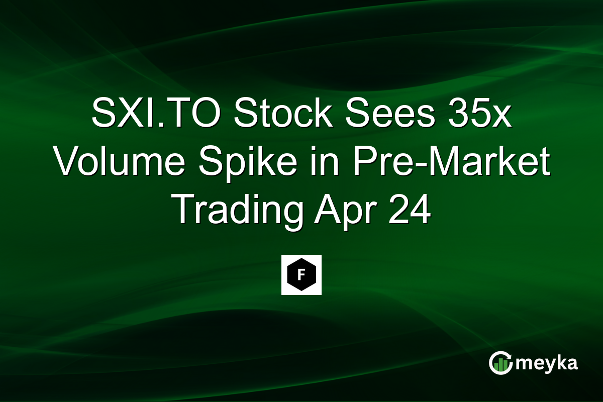 SXI.TO Stock Sees 35x Volume Spike in Pre-Market Trading Apr 24