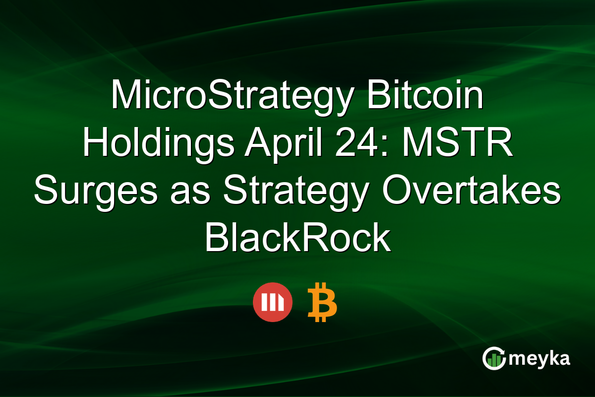 MicroStrategy Bitcoin Holdings April 24: MSTR Surges as Strategy Overtakes BlackRock