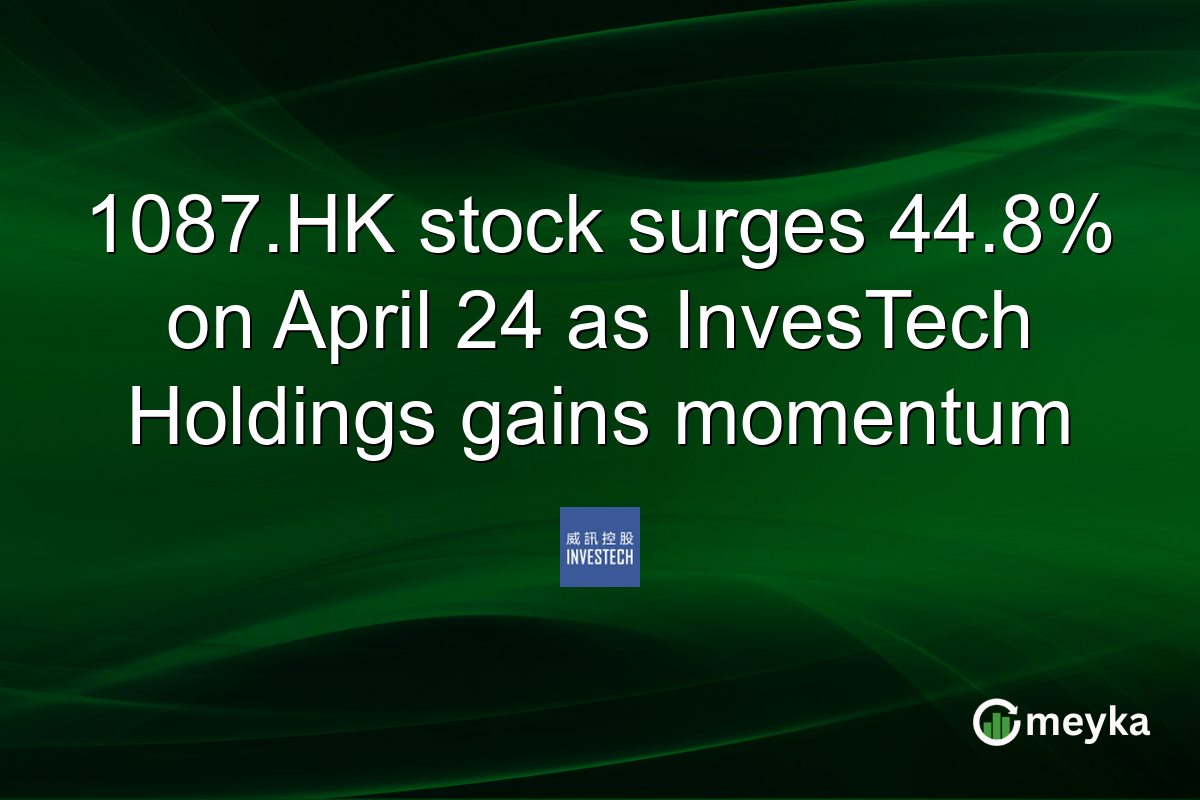 1087.HK stock surges 44.8% on April 24 as InvesTech Holdings gains momentum