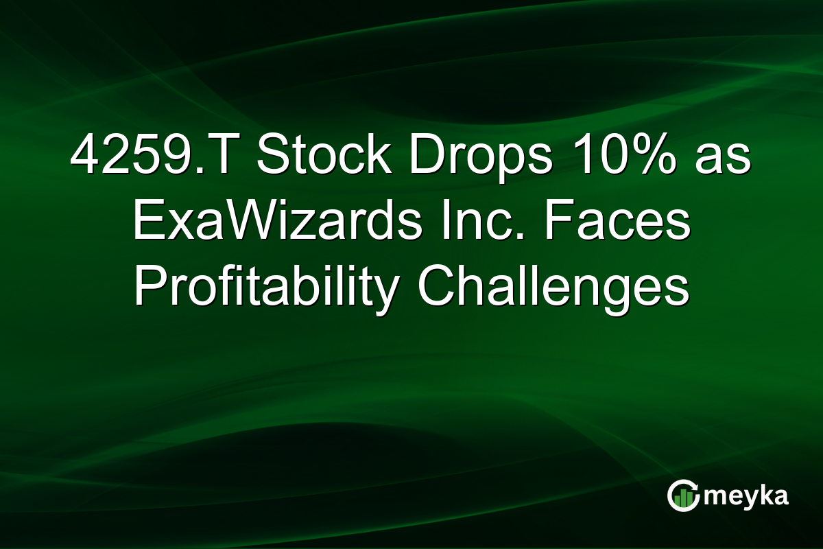 4259.T Stock Drops 10% as ExaWizards Inc. Faces Profitability Challenges