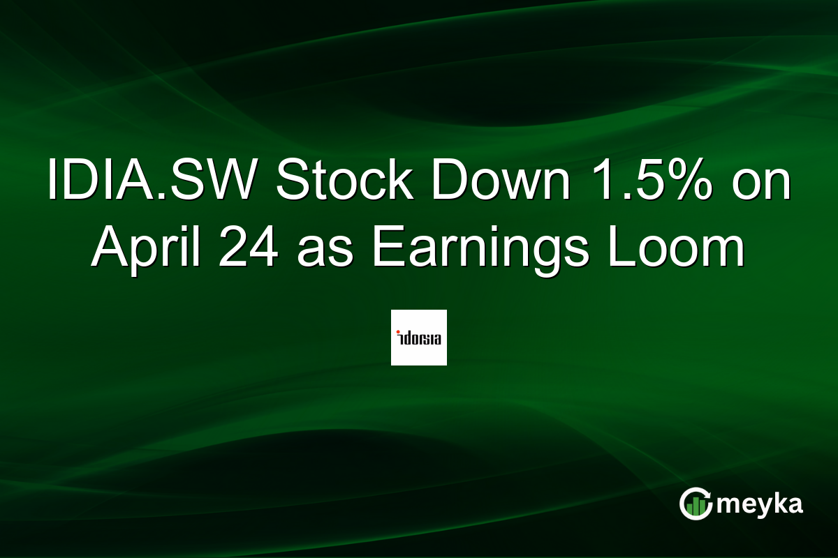 IDIA.SW Stock Down 1.5% on April 24 as Earnings Loom