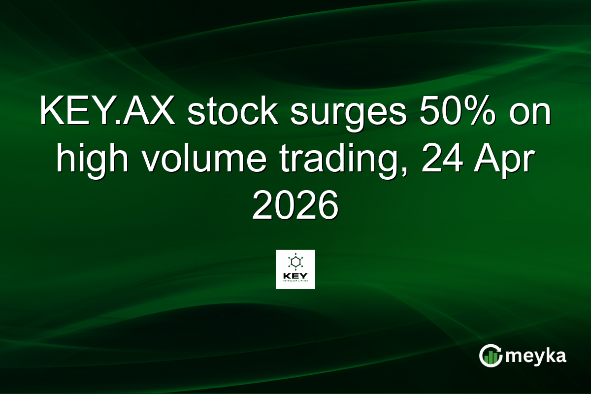 KEY.AX stock surges 50% on high volume trading, 24 Apr 2026