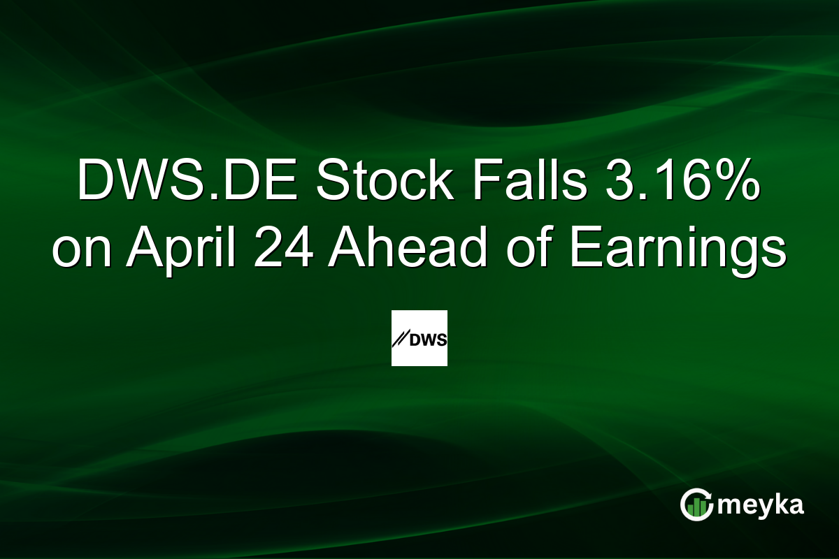 DWS.DE Stock Falls 3.16% on April 24 Ahead of Earnings