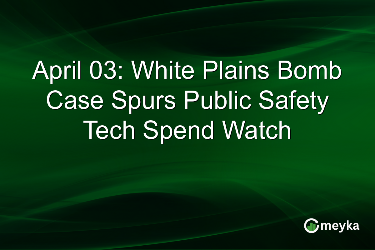 April 03: White Plains Bomb Case Spurs Public Safety Tech Spend Watch