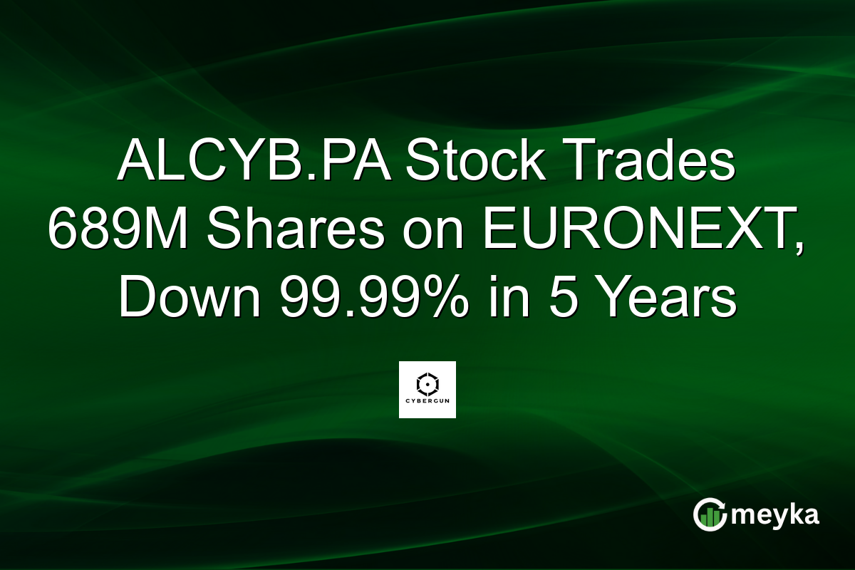 ALCYB.PA Stock Trades 689M Shares on EURONEXT, Down 99.99% in 5 Years