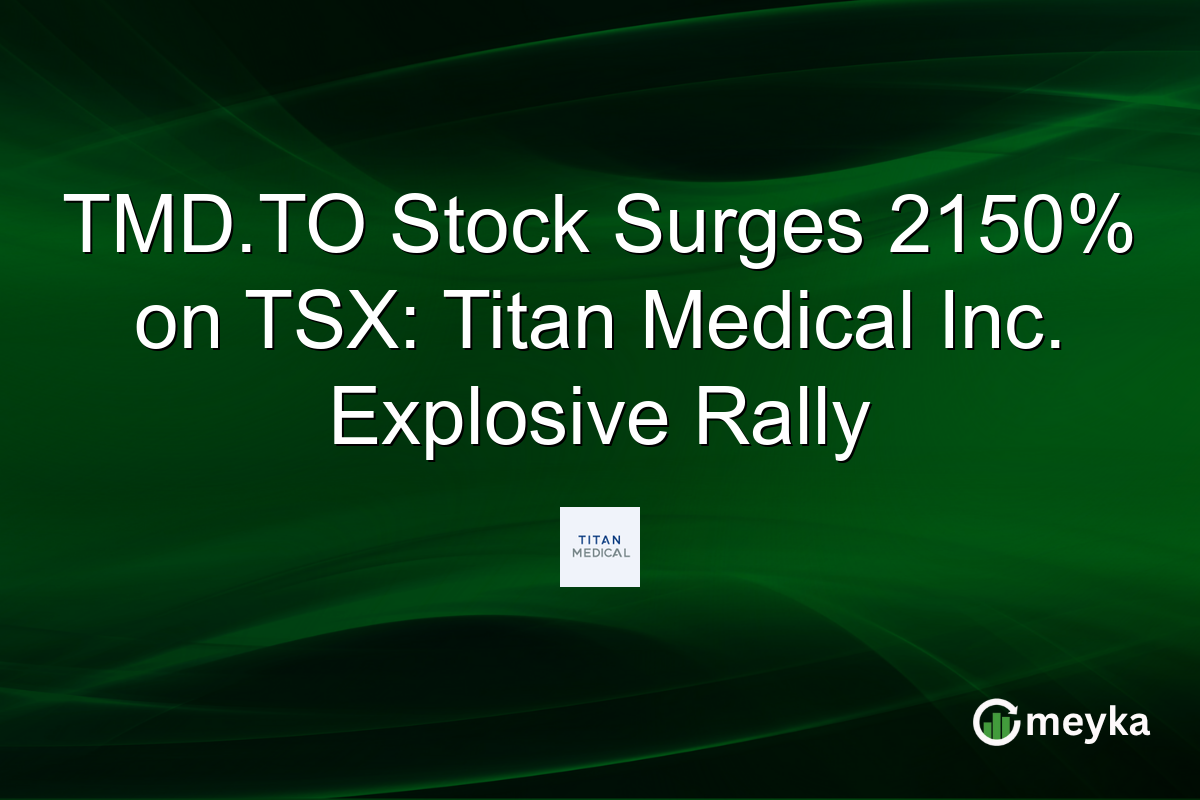 TMD.TO Stock Surges 2150% on TSX: Titan Medical Inc. Explosive Rally
