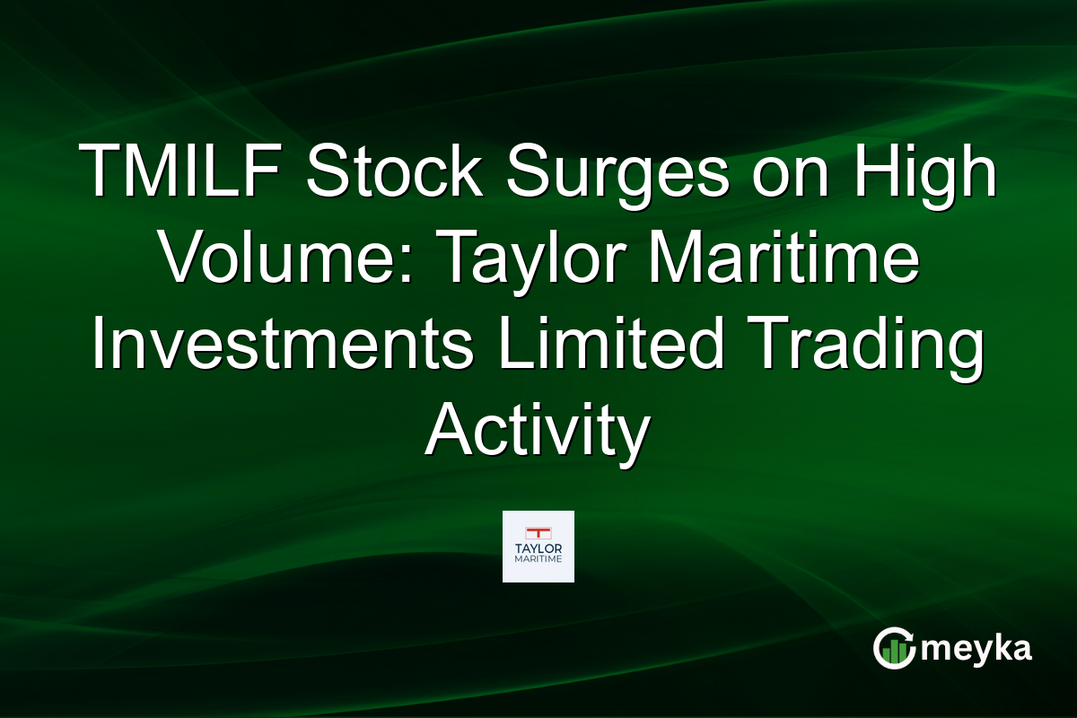 TMILF Stock Surges on High Volume: Taylor Maritime Investments Limited Trading Activity