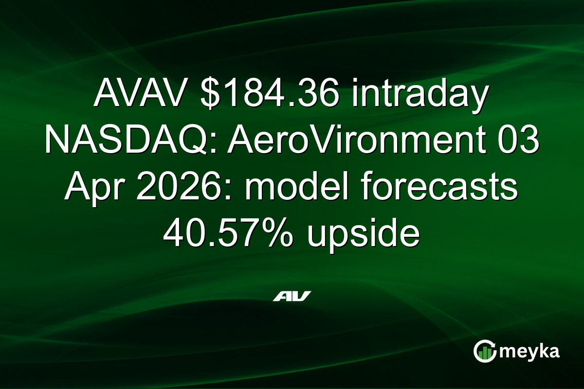 AVAV $184.36 intraday NASDAQ: AeroVironment 03 Apr 2026: model forecasts 40.57% upside