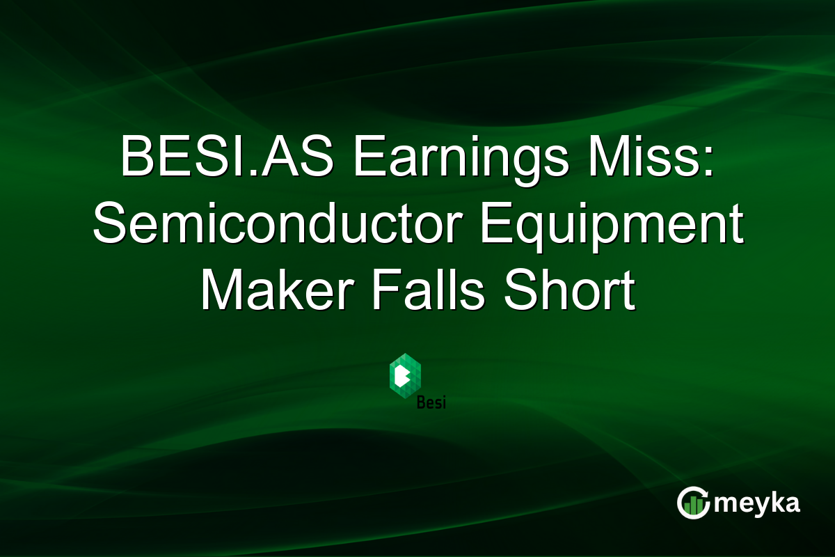 BESI.AS Earnings Miss: Semiconductor Equipment Maker Falls Short