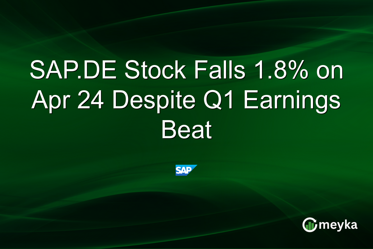 SAP.DE Stock Falls 1.8% on Apr 24 Despite Q1 Earnings Beat