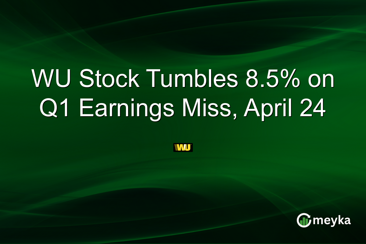 WU Stock Tumbles 8.5% on Q1 Earnings Miss, April 24