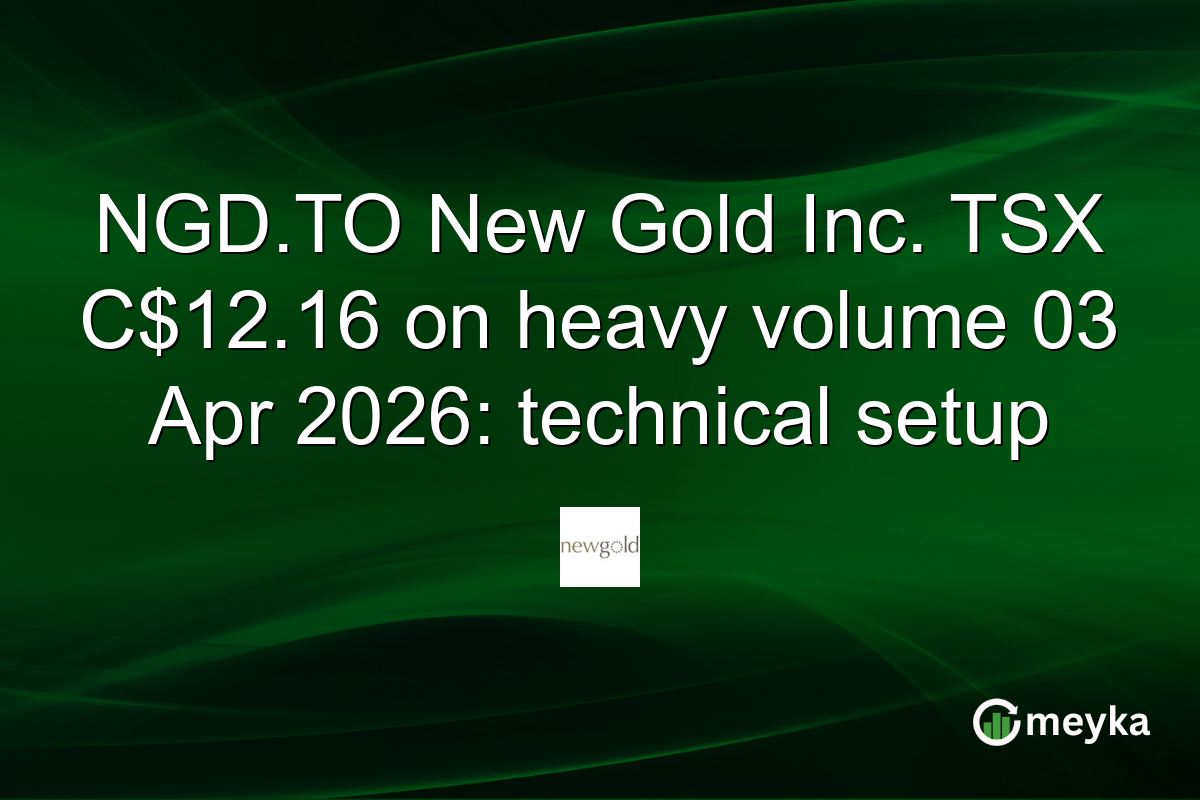 NGD.TO New Gold Inc. TSX C$12.16 on heavy volume 03 Apr 2026: technical setup