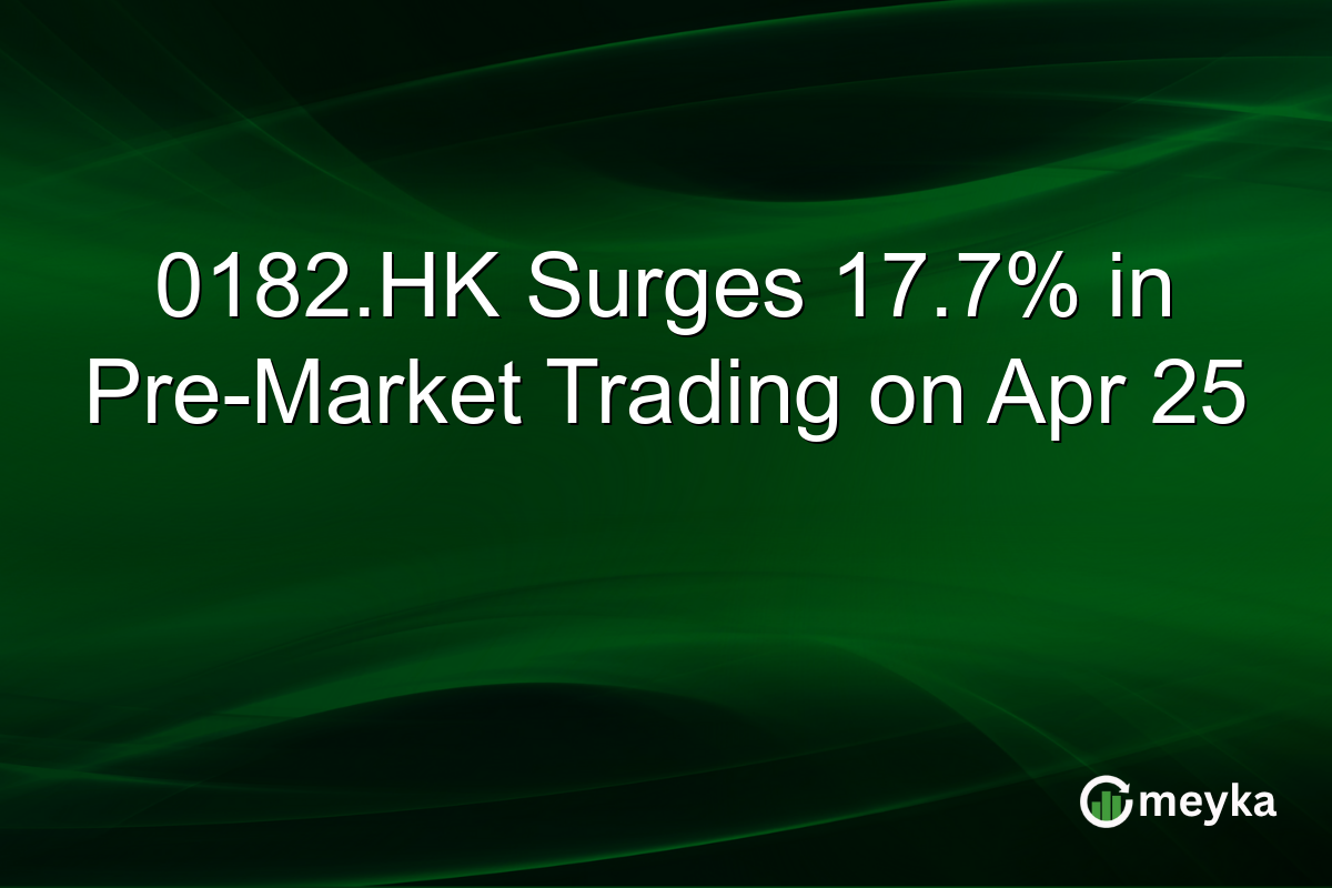 0182.HK Surges 17.7% in Pre-Market Trading on Apr 25